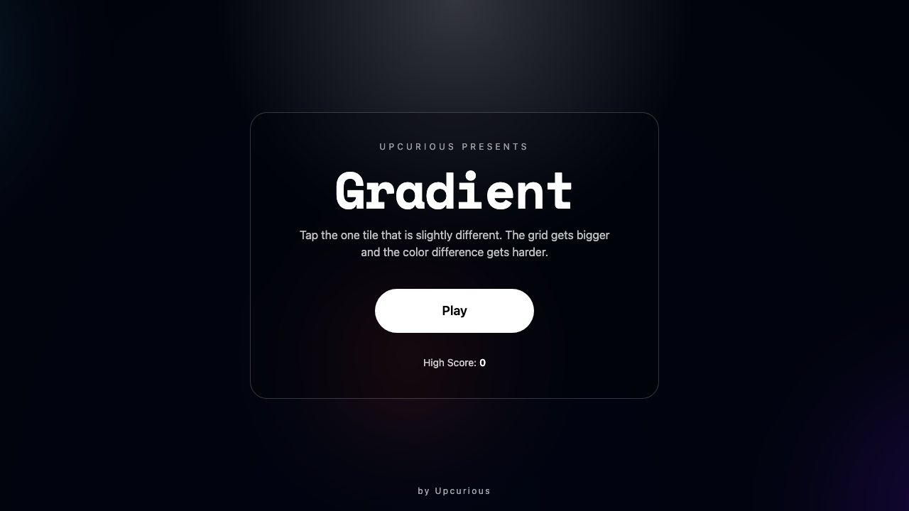 Gradient color perception game screenshot