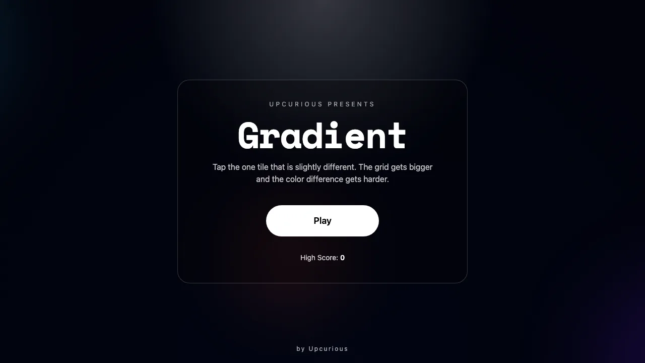 Gradient color perception game screenshot