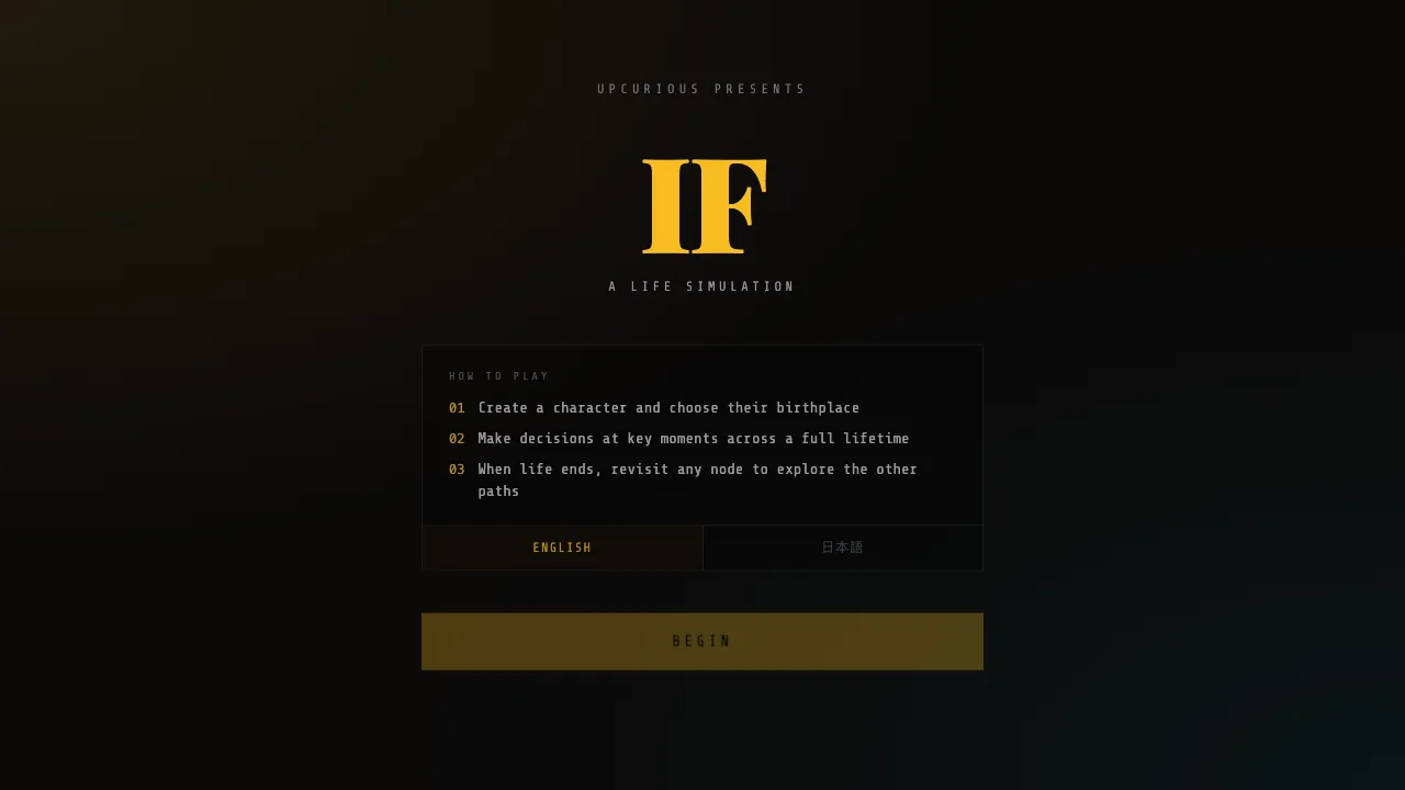 if — A Life Simulation screenshot