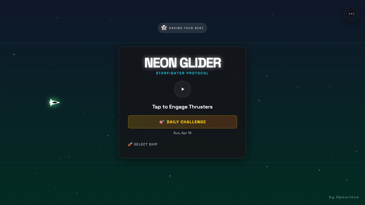 NeonGlider space arcade game screenshot